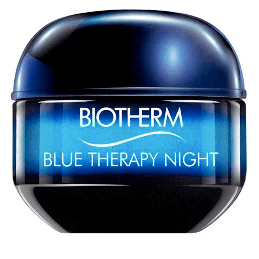 Biotherm Blue Therapy Night Cream 15 ml  ไนท์ครีมฟื้นคืนความอ่อนเยาว์ให้ผิว ด้วยครีมบำรุงผิวยามค่ำคืน จากไบโอเธิร์ม ที่ผสานส่วนผสมของสาหร่าย ช่วยฟื้นบำรุงความกระชับ พร้อมลดเลือนริ้วรอย และจุดด่างดำ สำหรับผิวธรรมดา ผิวผสม