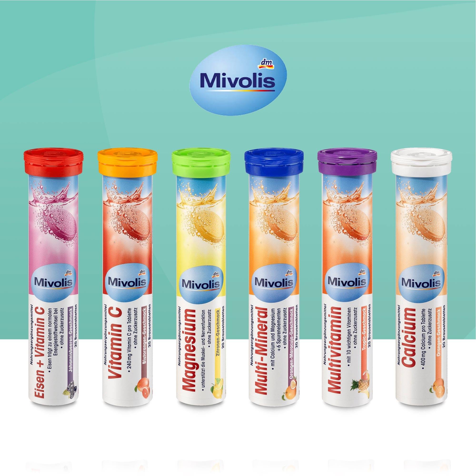 Mivolis Magnesium Zitronengeschmack,Mivolis,Magnesium Zitronengeschmack ,เม็ดฟู่,ผลิตภัณฑ์เสริมอาหาร,ผลิตภัณฑ์เสริมอาหารชนิดเม็ดฟู่